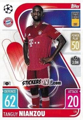 Sticker Tanguy Nianzou - UEFA Champions League & Europa League 2021-2022. Match Attax n. 170 - Topps