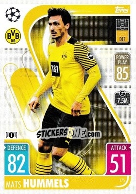 Sticker Mats Hummels - UEFA Champions League & Europa League 2021-2022. Match Attax n. 175 - Topps