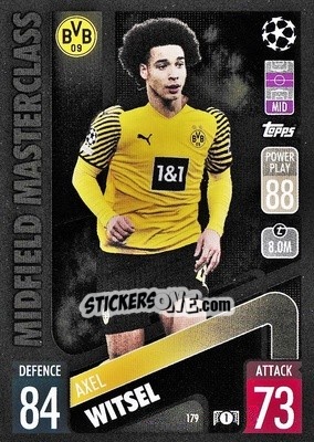 Sticker Axel Witsel - UEFA Champions League & Europa League 2021-2022. Match Attax n. 179 - Topps