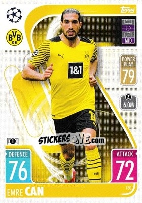 Sticker Emre Can - UEFA Champions League & Europa League 2021-2022. Match Attax n. 180 - Topps