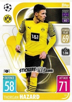 Sticker Thorgan Hazard - UEFA Champions League & Europa League 2021-2022. Match Attax n. 183 - Topps