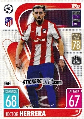 Sticker Hector Herrera - UEFA Champions League & Europa League 2021-2022. Match Attax n. 199 - Topps