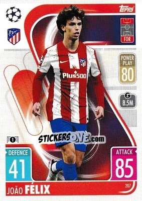 Sticker Joao Félix - UEFA Champions League & Europa League 2021-2022. Match Attax n. 207 - Topps