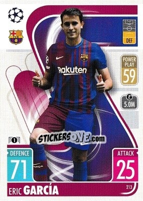 Sticker Eric Garcia - UEFA Champions League & Europa League 2021-2022. Match Attax n. 213 - Topps