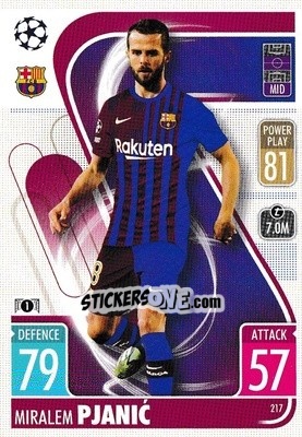 Sticker Miralem Pjanic - UEFA Champions League & Europa League 2021-2022. Match Attax n. 217 - Topps
