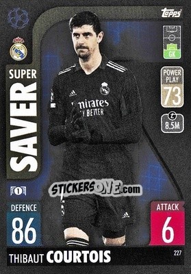 Sticker Thibaut Courtois - UEFA Champions League & Europa League 2021-2022. Match Attax n. 227 - Topps