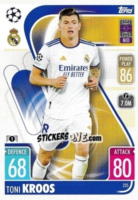 Sticker Toni Kroos - UEFA Champions League & Europa League 2021-2022. Match Attax n. 235 - Topps