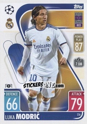 Sticker Luka Modric - UEFA Champions League & Europa League 2021-2022. Match Attax n. 236 - Topps