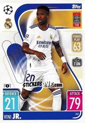 Sticker Vinicius Jr. - UEFA Champions League & Europa League 2021-2022. Match Attax n. 242 - Topps