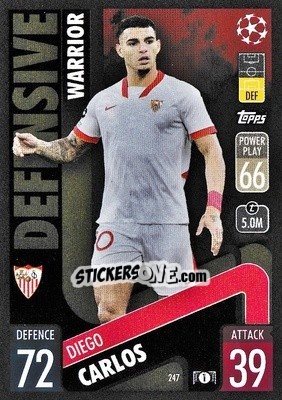 Sticker Diego Carlos - UEFA Champions League & Europa League 2021-2022. Match Attax n. 247 - Topps