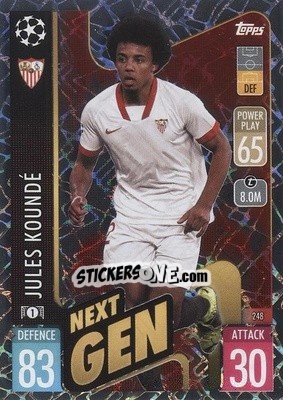 Figurina Jules Koundé - UEFA Champions League & Europa League 2021-2022. Match Attax - Topps