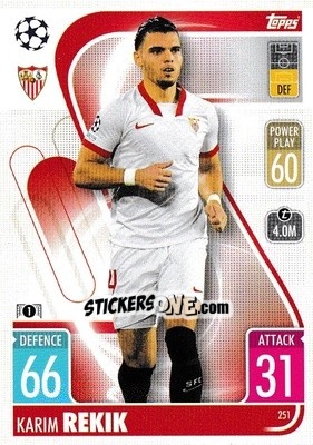 Sticker Karim Rekik - UEFA Champions League & Europa League 2021-2022. Match Attax n. 251 - Topps
