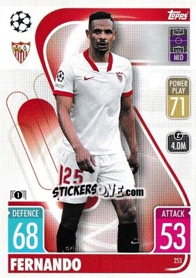 Sticker Fernando - UEFA Champions League & Europa League 2021-2022. Match Attax n. 253 - Topps