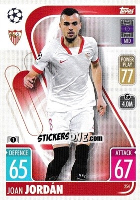 Sticker Joan Jordán - UEFA Champions League & Europa League 2021-2022. Match Attax n. 254 - Topps