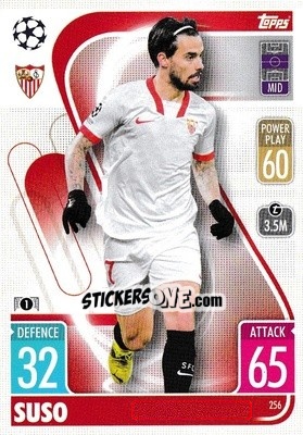 Sticker Suso - UEFA Champions League & Europa League 2021-2022. Match Attax n. 256 - Topps