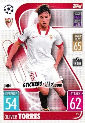 Sticker Óliver Torres - UEFA Champions League & Europa League 2021-2022. Match Attax n. 257 - Topps