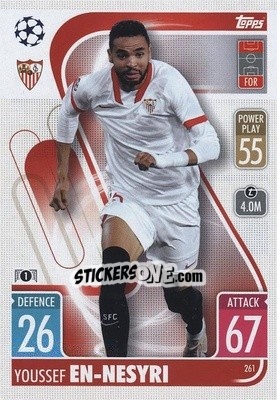 Sticker Youssef En-Nesyri - UEFA Champions League & Europa League 2021-2022. Match Attax n. 261 - Topps