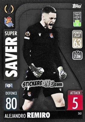 Sticker Alejandro Remiro - UEFA Champions League & Europa League 2021-2022. Match Attax n. 263 - Topps