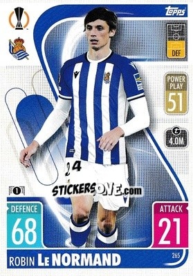Sticker Robin Le Normand - UEFA Champions League & Europa League 2021-2022. Match Attax n. 265 - Topps