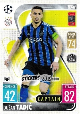 Sticker Dušan Tadic - UEFA Champions League & Europa League 2021-2022. Match Attax n. 7 - Topps