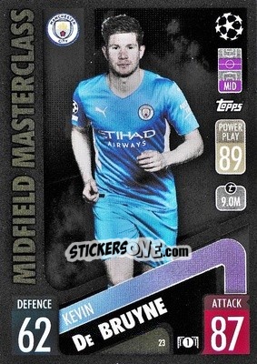 Sticker Kevin De Bruyne - UEFA Champions League & Europa League 2021-2022. Match Attax n. 23 - Topps