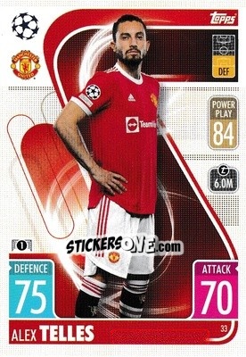 Sticker Alex Telles - UEFA Champions League & Europa League 2021-2022. Match Attax n. 33 - Topps