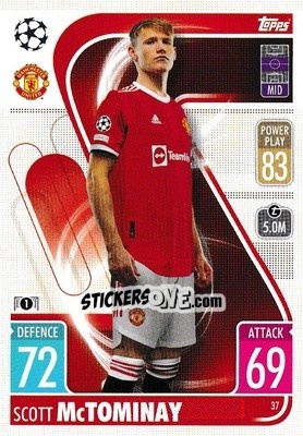 Cromo Scott McTominay - UEFA Champions League & Europa League 2021-2022. Match Attax - Topps