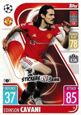 Sticker Edinson Cavani - UEFA Champions League & Europa League 2021-2022. Match Attax n. 44 - Topps