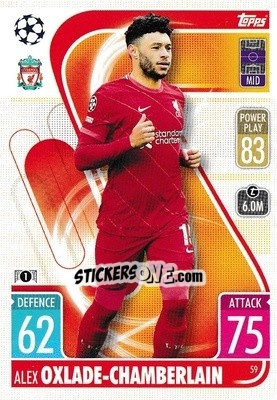 Sticker Alex Oxlade-Chamberlain - UEFA Champions League & Europa League 2021-2022. Match Attax n. 59 - Topps