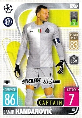 Sticker Samir Handanovic - UEFA Champions League & Europa League 2021-2022. Match Attax n. 335 - Topps