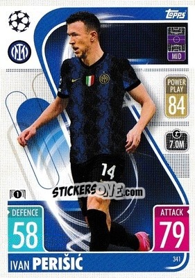 Sticker Ivan Perisic - UEFA Champions League & Europa League 2021-2022. Match Attax n. 341 - Topps
