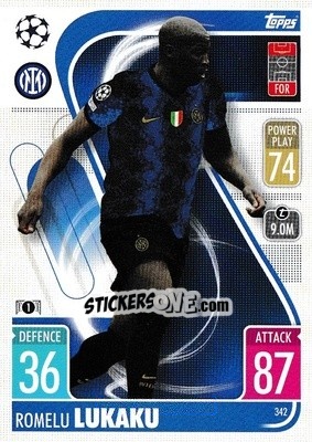 Sticker Romelu Lukaku - UEFA Champions League & Europa League 2021-2022. Match Attax - Topps