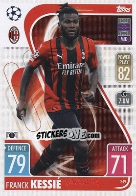 Sticker Franck Kessié - UEFA Champions League & Europa League 2021-2022. Match Attax n. 349 - Topps