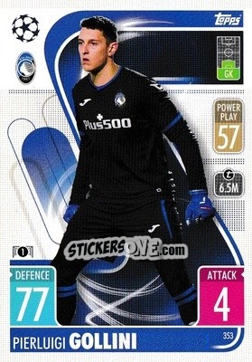 Sticker Pierluigi Gollini - UEFA Champions League & Europa League 2021-2022. Match Attax n. 353 - Topps