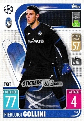 Figurina Pierluigi Gollini - UEFA Champions League & Europa League 2021-2022. Match Attax - Topps