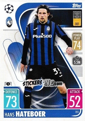 Sticker Hans Hateboer - UEFA Champions League & Europa League 2021-2022. Match Attax n. 355 - Topps