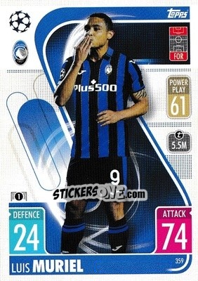 Sticker Luis Muriel - UEFA Champions League & Europa League 2021-2022. Match Attax n. 359 - Topps