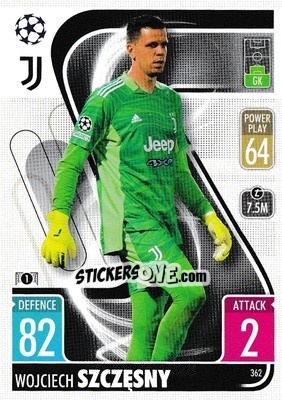 Figurina Wojciech Szczesny - UEFA Champions League & Europa League 2021-2022. Match Attax - Topps