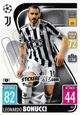 Sticker Leonardo Bonucci - UEFA Champions League & Europa League 2021-2022. Match Attax n. 364 - Topps