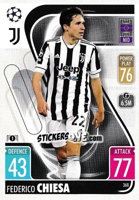 Sticker Federico Chiesa - UEFA Champions League & Europa League 2021-2022. Match Attax n. 368 - Topps