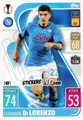 Sticker Giovanni Di Lorenzo - UEFA Champions League & Europa League 2021-2022. Match Attax n. 372 - Topps
