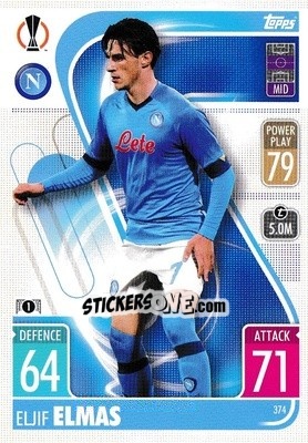 Sticker Eljif Elmas - UEFA Champions League & Europa League 2021-2022. Match Attax n. 374 - Topps