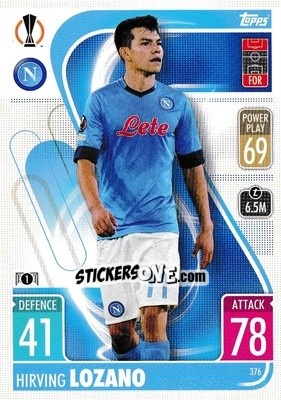 Sticker Hirving Lozano - UEFA Champions League & Europa League 2021-2022. Match Attax n. 376 - Topps