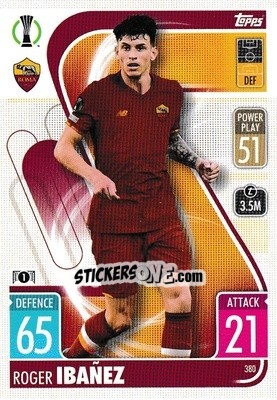 Sticker Roger Ibanez - UEFA Champions League & Europa League 2021-2022. Match Attax n. 380 - Topps