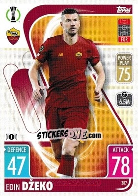 Sticker Edin Džeko - UEFA Champions League & Europa League 2021-2022. Match Attax n. 387 - Topps