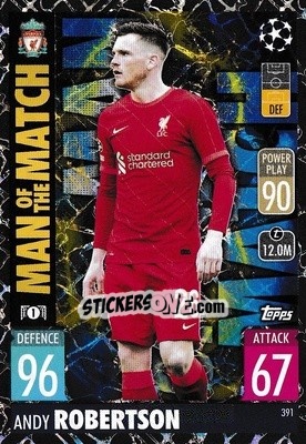 Sticker Andrew Robertson - UEFA Champions League & Europa League 2021-2022. Match Attax n. 391 - Topps