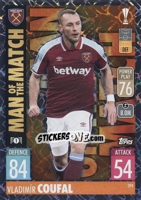 Sticker Vladimír Coufal - UEFA Champions League & Europa League 2021-2022. Match Attax n. 394 - Topps