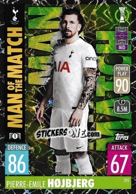 Sticker Pierre-Emile Höjbjerg - UEFA Champions League & Europa League 2021-2022. Match Attax n. 395 - Topps
