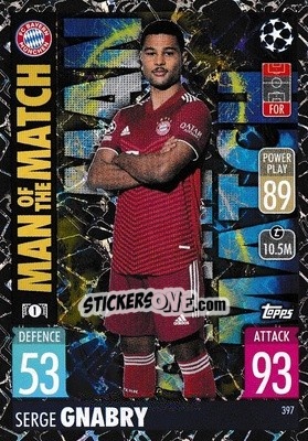 Sticker Serge Gnabry - UEFA Champions League & Europa League 2021-2022. Match Attax - Topps