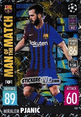 Sticker Miralem Pjanic - UEFA Champions League & Europa League 2021-2022. Match Attax n. 400 - Topps